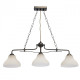 Suspension marron country 3 ampoules 66 cm