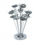Lampe de table chromée flora 4 ampoules 45 cm