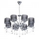 Suspension chromée elegance 8 ampoules 76 cm