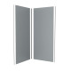Lot de 2 panneaux muraux silver 90x210 cm - profilés de jonction- wall' it - Couleur de finition au choix 