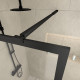 Paroi de douche - cadre et bras aluminium - Dimensions et couleur du cadre au choix 