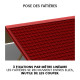 Faîtière double plâte 1000mm  pour panneau imitation tuiles - iris® - Coloris au choix 