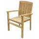 Fauteuil empilable audia en teck premium