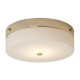 Plafonnier tamar, 29 cm, finition or poli, verre opale, led, ip44