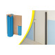 Kit anti pince doigts GAROMIN Feu N°2 WATTELEZ 3 soufflets 1400 mm + rail + vis+ adh - Gris - 606001G 