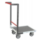 Chariot FLATPACK™ dossier fixe 550 x 500 mm plateau tôle roues TPE 250 kg - 804720320