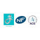 Flexible de douche noir et chromé anti-torsion en PVC renforcé NF Longueur du flexible - 2,0 m 