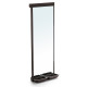 Miroir extractible pour l'intérieur de l'armoire Moka, 440, Peint en moka, Plastique et Aluminium.
