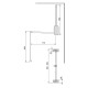 Emuca Penderie rabattable pour armoire Sling, 600 - 830, Plastique blanc, Acier et Plastique 
