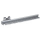 Porte cravates latéral extractible, Anodisé mat, Plastique et Aluminium