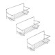 Lot de 3 supports à épices pour meubles de cuisine Supra, Acier, Chrome