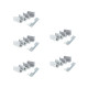 Lot de 5 jeux de Ferrures de suspension Hook pour éléments hauts, Plastique gris, Acier et Plastique