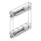 Porte-bouteilles extractible Suprastar avec fermeture amortie, module 150mm, acier, chromé