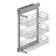 Chariot extractible TitaneStar avec fermeture amortie, module 400mm, acier, gris anthracite
