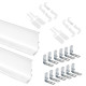 Kit de 2 profils supérieurs Gola pour meubles de cuisine, longueur 2,35m, avec accessoires, Aluminium, peint blanc