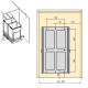 Bac à recyclage pour montage inférieur et extraction manuelle/automatique dans les éléments de cuisine, Inox 2x12 litres plastique et acier inoxydable 