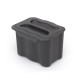 Poubelle de recyclage pour suspendre la porte et collecter les déchets Recyclage, 1 x bac de 5 litres, avec couvercle, Plastique gris anthracite