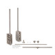 Penderie rabattable pour armoire Hang, 830 - 1150, Peint gris pierre, Acier et Plastique 