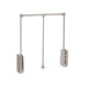 Penderie rabattable pour armoire Hang, 830 - 1150, Peint gris pierre, Acier et Plastique