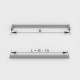 Lot de 2 rails de penderie Luxe de 0,75 m de long avec supports, Aluminium et Plastique, Peint en noir texturé 
