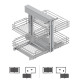 Système d'angle extractible pour meuble de cuisine Suprastar, acier, chrome