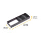 Orderbox Organiseur incliné pour tiroir, 150x470mm, Acier et Bois, Gris antracite 