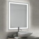 Miroir de salle de bain Heracles avec éclairage LED frontal et décoratif (AC 230V 50Hz), 34 W, Plastique et Verre