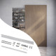 Kit de quincaillerie pour porte coulissante en bois Wall à fermeture souple, Acier et Aluminium et Plastique