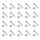Lot de 20 charnières droites X92N et embases de montage mixtes, Diamètre 5x9.5mm, Hauteur 0, Acier, Nickelé