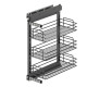 Chariot extractible TitaneStar avec fermeture amortie, module 300mm, acier, gris anthracite