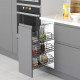 Chariot extractible TitaneStar avec fermeture amortie, module 300mm, acier, gris anthracite 
