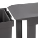 Poubelles de recyclage pour la cuisine, 2 x 14L, fixation inférieure et extraction automatique, Acier et Plastique, Gris antracite 