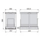 Poubelle de recyclage Recycle pour cuisine, 24 L, fixation au fond et extraction manuelle/automatique, Plastique gris antracite 