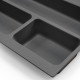 Range-couverts Optima pour tiroir universel, Plastique, Gris anthracite - Dimensions au choix 