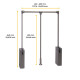 Penderie rabattable pour armoire Sway,  Acier, Aluminium et Plastique, Peint en titane, dimension au choix 