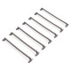 Lot de 7 tringles à pantalon pour armoires et dressings Quartz, Plastique et Aluminium, Titane