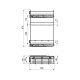 porte-bouteilles extractible TitaneMax avec fermeture à amortie, gauche, 3 plateaux, module 200mm, Acier, Gris Anthracite 