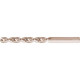 Foret hélicoïdal à queue cylindrique, en acier à coupe rapide, type W, DIN 338, surface sans revêtement, Ø h8 : 3,80 mm, Long. totale 75 mm