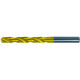 Foret hélicoïdal avec queue cylindrique, en acier à coupe rapide, type N, DIN 338, surface avec revêtement TiN, Ø h8 : 1,00 mm, Long. totale 34 mm