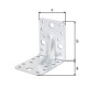 Equerre renforcée Galva 105x105x90 Alberts - 330606 