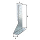 Support U ailes extérieures gauche galvanisé 25x140 Alberts - 331559 