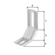 Equerre 3 pans 45 degrés 55x72x30 Galva Alberts - 341343 