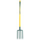 Fourche à bêcher à douille - 4 dents triangulaires 8 mm - Manche bois - LEBORGNE - 432291 