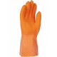 Gant protection chimique anti chaleur singer orange coton interlock 30cm coupé cousu paume crêpée - Taille au choix