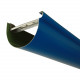 Gouttière aluminium demi-ronde 2 mètres développé 270 Bleu-Gentiane