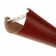 Gouttière aluminium demi-ronde 2 mètres développé 270 Rouge-Bordeaux