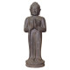 Statue jardin bouddha debout salutation 60 cm - gris anthracite  60 cm - gris anthracite