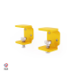 Lot de 2 supports muraux avec vis-étau DECO-GEM, acierGrenat. L.6 x H.7.5 x P.5.88 cm Jaune