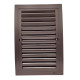 Lot de 1_grille intérieur extérieur plastique avec moustiquaire 140x210 mm    marron