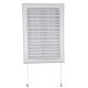 Lot de 1_grille intérieur avec moustiquaire et tirette 140x210 mm